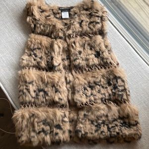 BCBG Rabbit fur vest